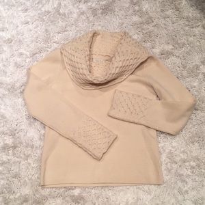 Honeycomb collar wool sweater